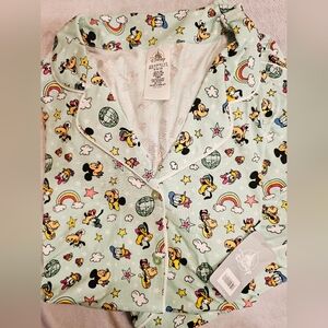 Disney Women's Pajama Set - Light Green with Mickey Mouse Print NWT
